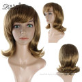 wholesale silver blonde synthetic hair wigs long natural wave wig at factory price